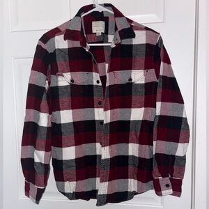 American Eagle Outfitters Plaid Shirt in Red and Black